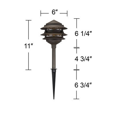  John Timberland Pagoda And Spotlight 10-Piece LED Landscape Light Set