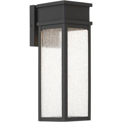  John Timberland Sintef 14 1/4" High Sand Black LED Outdoor Wall Light