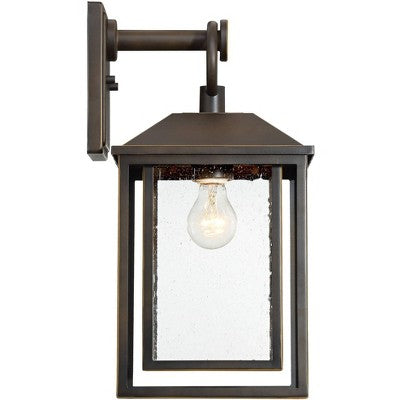  John Timberland Califa Mission Outdoor Wall Light Fixture Bronze 18" Clear Textured Glass For Post Exterior Barn Deck House Porch Yard Posts Patio