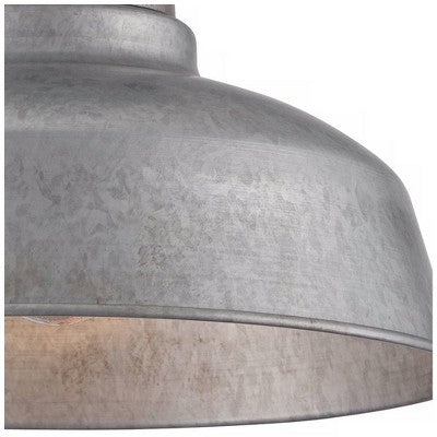  John Timberland Urban Barn Rustic Industrial Farmhouse Semi Flush Mount Outdoor Ceiling Light Galvanized Metal 8 3/4" For Post Exterior Barn Deck Yard