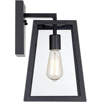  John Timberland Arrington Modern Outdoor Wall Lights Fixtures Set Of 4 Mystic Black 13" Clear Glass For Post Exterior Barn Deck House Porch Yard Patio