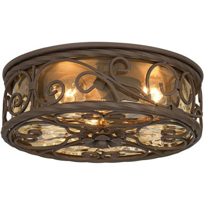  John Timberland Casa Seville Rustic Farmhouse Flush Mount Outdoor Ceiling Light Fixture Dark Walnut 4 1/2" Champagne Water Glass For Post Exterior