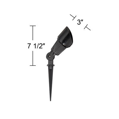  John Timberland Hooded Black 10-Piece LED Landscape Spot Light Set
