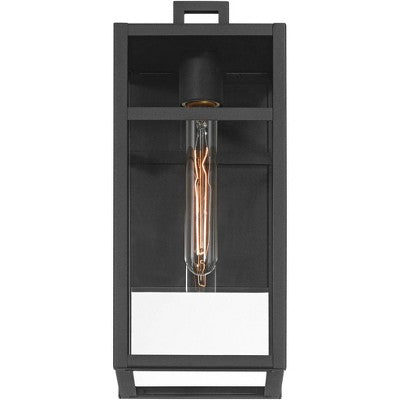  John Timberland San Lucas 14 1/2" High Modern Outdoor Wall Light Fixture Mount Porch House Exterior Weatherproof Sand Black Metal Clear Glass Shade