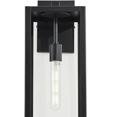  John Timberland Titan Modern Outdoor Wall Light Fixture Mystic Black 20" Clear Glass For Post Exterior Barn Deck House Porch Yard Patio Home Outside