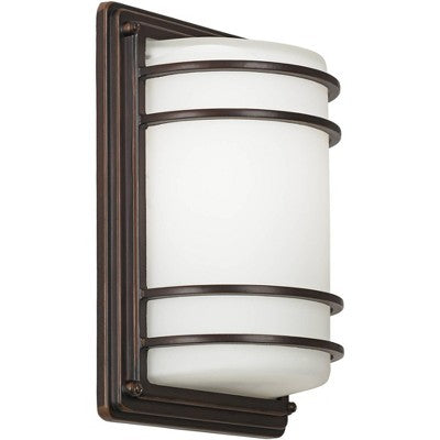  John Timberland Habitat Modern Outdoor Wall Light Fixture Rubbed Bronze 11" Opal Glass Shade For Post Exterior Barn Deck House Porch Yard Posts Patio