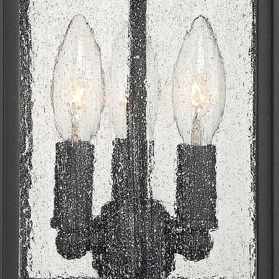  John Timberland Moray Bay Mission Outdoor Wall Light Fixture Black 17 3/4" Clear Seedy Glass For Post Exterior Barn Deck House Porch Yard Posts Patio