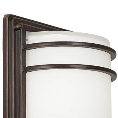  John Timberland Habitat Modern Outdoor Wall Light Fixture Rubbed Bronze 11" Opal Glass Shade For Post Exterior Barn Deck House Porch Yard Posts Patio
