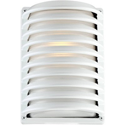  John Timberland Modern Industrial Outdoor Wall Light Fixture White Grid 10" Frosted Glass For Post Exterior Barn Deck House Porch Yard Posts Patio