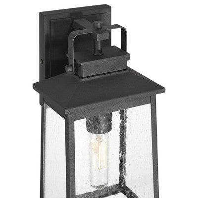  John Timberland Jubliee 13" High Modern Outdoor Wall Light Fixture Mount Porch House Exterior Outside Weatherproof Black Metal Clear Glass Shade