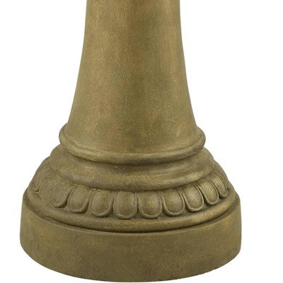  Sag Harbor 66" High Large Italian Outdoor Decor Sand Stone Floor Fountain With Light LED 4-Tier Outside Garden Patio Yard Backyard