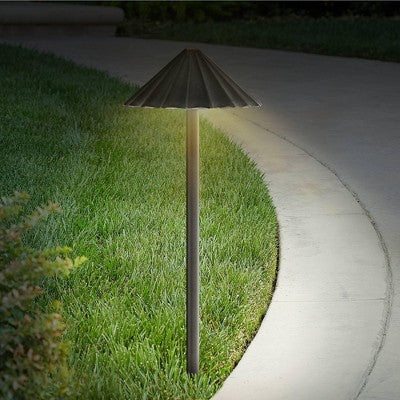  John Timberland Davenport Bronze Scalloped 3 Watt LED Landscape Path Light