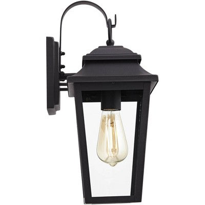  John Timberland Bellis Verde Rustic Outdoor Wall Light Fixture Texturized Black 15 1/4" Clear Glass For Post Exterior Barn Deck House Porch Yard Home
