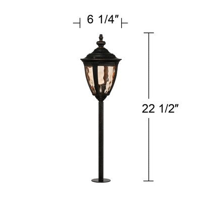  John Timberland Bellagio Collection 22 1/2" High Bronze Landscape LED Path Light