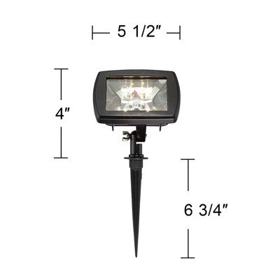  John Timberland Libra Black Low Voltage LED Landscape Flood Light