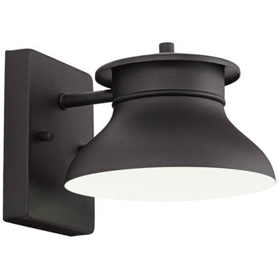  John Timberland Farmhouse Industrial Rustic Outdoor Barn Light Fixtures Set Of 2 Black LED Dark Sky 5" For Exterior Deck House Porch Yard Patio Garage