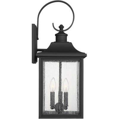  John Timberland Moray Bay Mission Outdoor Wall Light Fixture Black Lantern 24" Clear Seedy Glass For Post Exterior Barn Deck House Porch Yard Patio