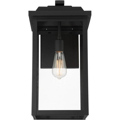  John Timberland Eastcrest Modern Outdoor Wall Light Fixture Textured Black 20 1/2" Clear Glass Panels For Post Exterior Barn Deck House Porch Patio