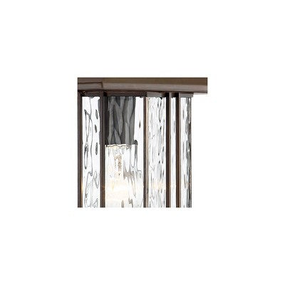  John Timberland Deaver Modern Outdoor Wall Light Fixture Bronze Dusk To Dawn Motion Sensor 15 1/4" Clear Water Glass For Post Exterior Barn Deck House