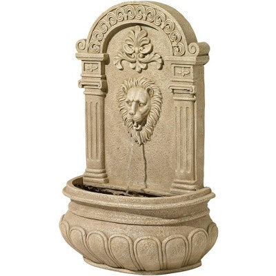  John Timberland Lion Face Rustic Outdoor Wall Water Fountain 31" Regal For Yard Garden Patio Home Deck Porch House Exterior Balcony Roof Relaxation
