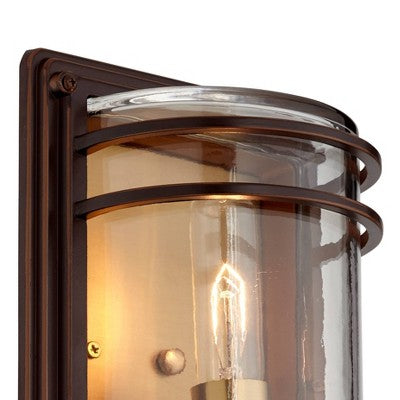  John Timberland Habitat Modern Outdoor Wall Light Fixtures Set Of 2 Bronze Brass 11" Clear Glass For Post Exterior Barn Deck House Porch Yard Patio