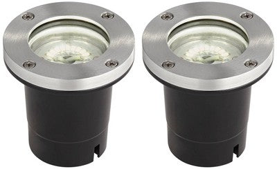  John Timberland Teka 3 3/4"W Black LED In-Ground Landscape Lights Set Of 2