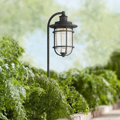  John Timberland Markham 26 1/2" High Textured Black LED Path Lights Set Of 2