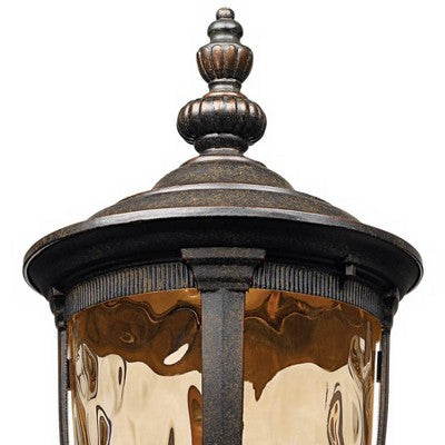  John Timberland Bellagio Rustic Outdoor Post Light Veranda Bronze 21" Hammered Glass For Exterior Barn Deck Post Light House Porch Yard Patio Home