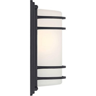  John Timberland Habitat Modern Industrial Outdoor Wall Light Fixtures Set Of 2 Black Metal 11" Frosted Glass For Post Exterior Barn Deck