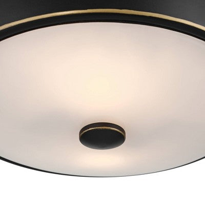 John Timberland Aabria 11 3/4" Wide High Modern Outdoor Flush-Mount Light Fixture Ceilng Porch House Weatherproof Matte Black Metal Glass Shade
