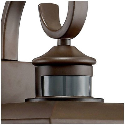  John Timberland Deaver Modern Outdoor Wall Light Fixture Bronze Dusk To Dawn Motion Sensor 15 1/4" Clear Water Glass For Post Exterior Barn Deck House
