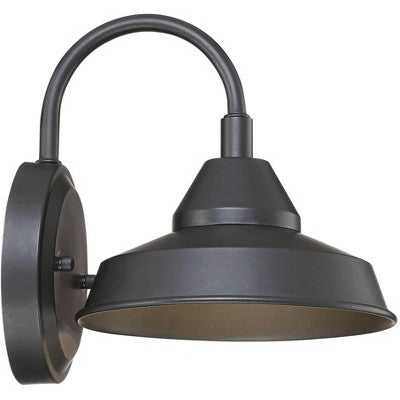 John Timberland Westley Rustic Farmhouse Outdoor Barn Light Fixture Black LED Gooseneck Arm Dark Sky 8 1/2" For Exterior Deck House Porch Yard Patio