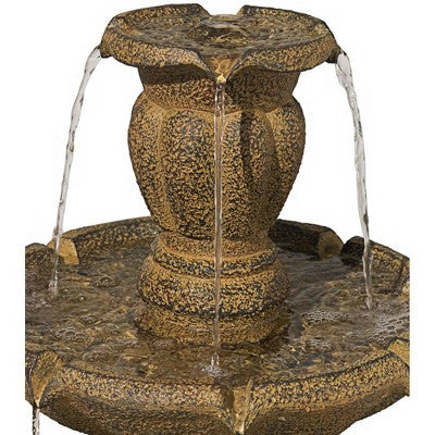  John Timberland Tuscan Garden Rustic 3 Tier Basin Outdoor Floor Water Fountain 41 1/2" For Yard Backyard Garden Patio Home Deck Porch House Exterior
