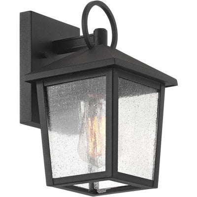  John Timberland Westmont 10 1/2" High Modern Outdoor Wall Light Fixture Mount Porch House Exterior Set Of 2 Sand Black Aluminum Seeded Glass Shade