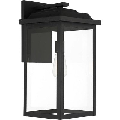  John Timberland Eastcrest Modern Outdoor Wall Light Fixture Textured Black 20 1/2" Clear Glass Panels For Post Exterior Barn Deck House Porch Patio