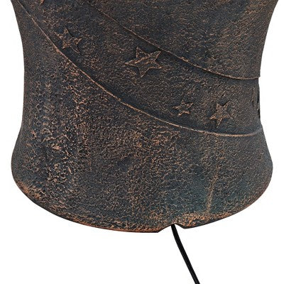  John Timberland Crescent Moon Modern Bubbler Outdoor Floor Water Fountain With LED Light 34" For Yard Garden Patio Home Deck Porch Exterior Balcony