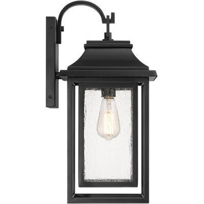  John Timberland Cecile 21.25 High Mission Outdoor Wall Light Fixture Mount Porch House Box Lantern Weatherproof Black Clear Seeded Glass Shade