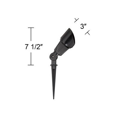  John Timberland 2 Pack Of Hooded Black 7 1/2" High LED Landscape Spotlights