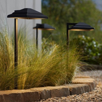  John Timberland Basset 23" High Textured Black LED Landscape Path Light