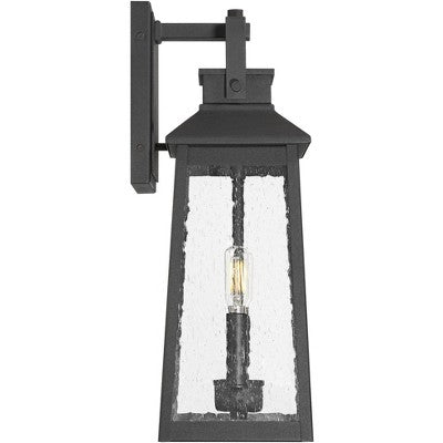  John Timberland Jubliee 17 1/4" High Modern Outdoor Wall Light Fixture Mount Porch House Exterior 2-Light Weatherproof Black Metal Clear Glass Shade