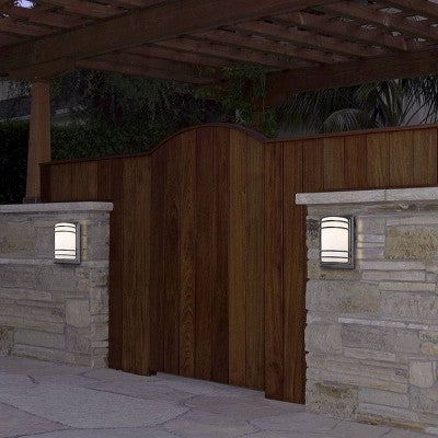 John Timberland Habitat Modern Outdoor Wall Light Fixture Rubbed Bronze 11" Opal Glass Shade For Post Exterior Barn Deck House Porch Yard Posts Patio