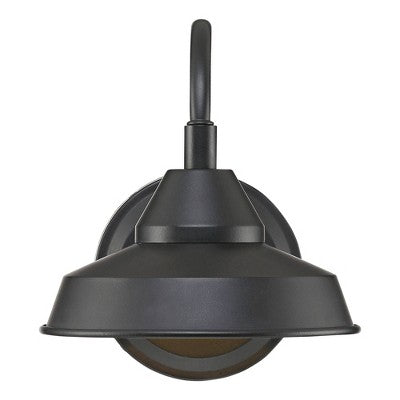  John Timberland Westley Rustic Farmhouse Outdoor Barn Light Fixture Black LED Gooseneck Arm Dark Sky 8 1/2" For Exterior Deck House Porch Yard Patio