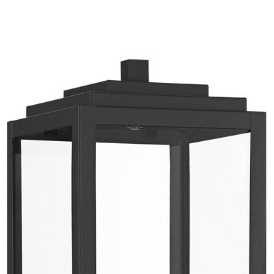  John Timberland Titan Modern Outdoor Post Light Mystic Black 21 3/4" Clear Glass Panels For Exterior Barn Deck House Porch Yard Patio Home Outside