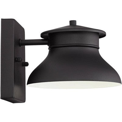  John Timberland Farmhouse Industrial Rustic Outdoor Barn Light Fixtures Set Of 2 Black LED Dark Sky 5" For Exterior Deck House Porch Yard Patio Garage