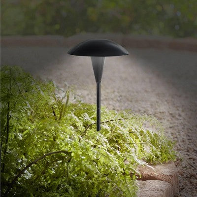  John Timberland Large Mushroom 18" High Black Low Voltage LED Path Light