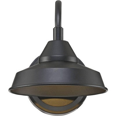 John Timberland Westley Rustic Farmhouse Outdoor Barn Light Fixture Black LED Gooseneck Arm Dark Sky 8 1/2" For Exterior Deck House Porch Yard Patio