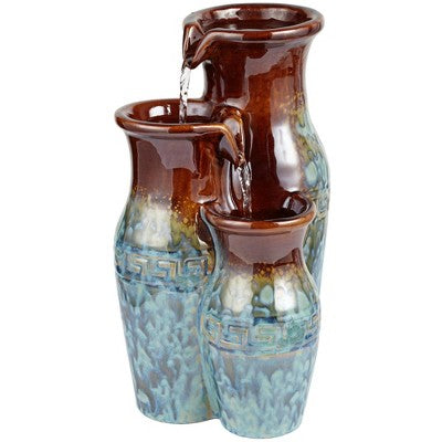  John Timberland Zen Indoor Tabletop Water Fountain 11 1/2" High Mediterranean Jar Cascading For Table Desk Office Home Bedroom