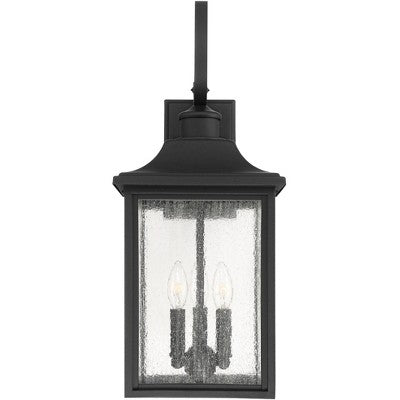  John Timberland Moray Bay Mission Outdoor Wall Light Fixture Black Lantern 24" Clear Seedy Glass For Post Exterior Barn Deck House Porch Yard Patio