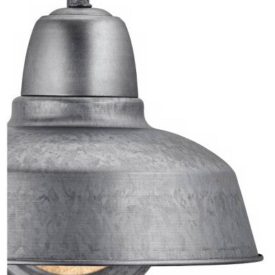  John Timberland Rustic Industrial Farmhouse Outdoor Barn Light Fixture Galvanized Gooseneck Arm 13" For Exterior Barn Deck House Porch Yard Patio Roof