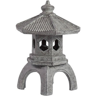  John Timberland Pagoda Statue Sculpture Garden Decor Indoor Outdoor Front Porch Patio Yard Outside Home Balcony Old Faux Stone Finish 16 1/2" Tall